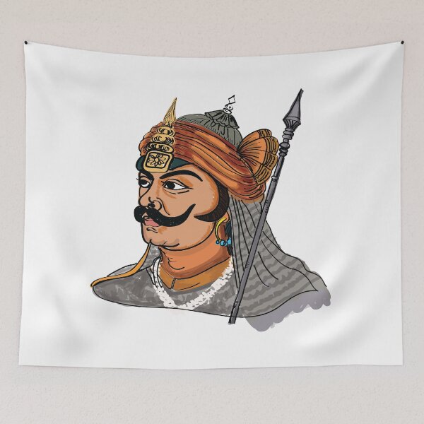 Item preview, Maharana Pratap Portait t-shirt | Maharana Pratap painting canvas print designed and sold by KARTICK DUTTA.