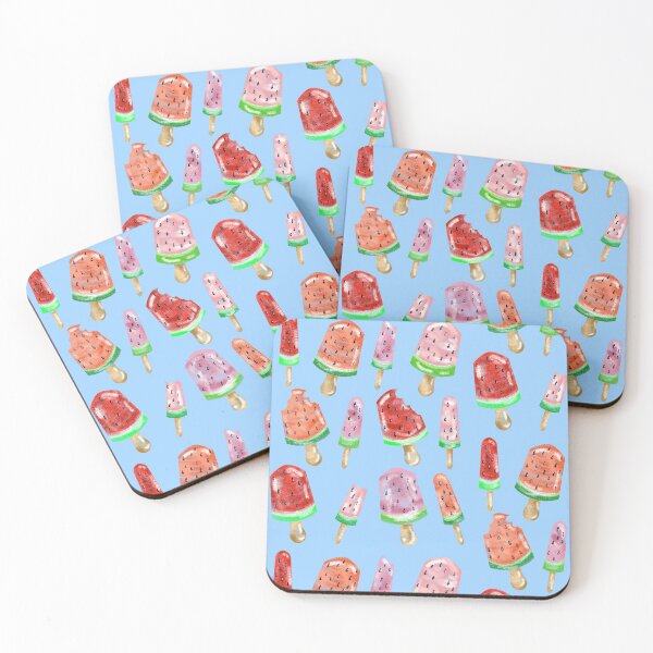 Item preview, Watermelon Popsicles With Blue Background  designed and sold by missmann.