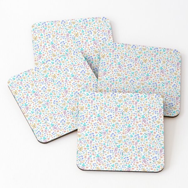Item preview, Folk Floral - 70s Multi White designed and sold by KBurnsArt.