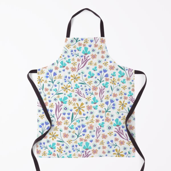 Item preview, Folk Floral - 70s Multi White designed and sold by KBurnsArt.