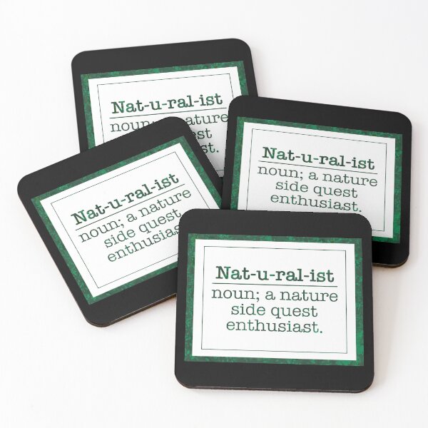 Item preview, Naturalist Definition - Nature Side Quest Enthusiast - Forest Green & Black designed and sold by EcoElsa.