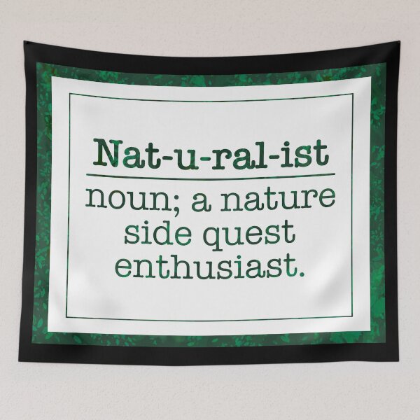 Item preview, Naturalist Definition - Nature Side Quest Enthusiast - Forest Green & Black designed and sold by EcoElsa.