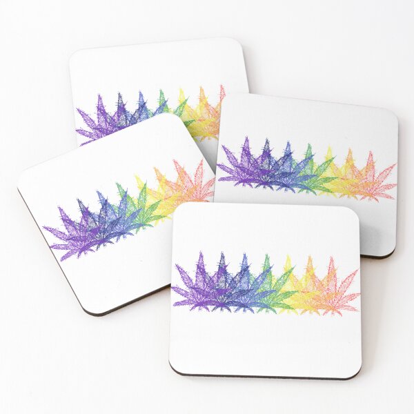 Item preview, Horizontal Rainbow Sativa Leaves designed and sold by Get Blissed!.