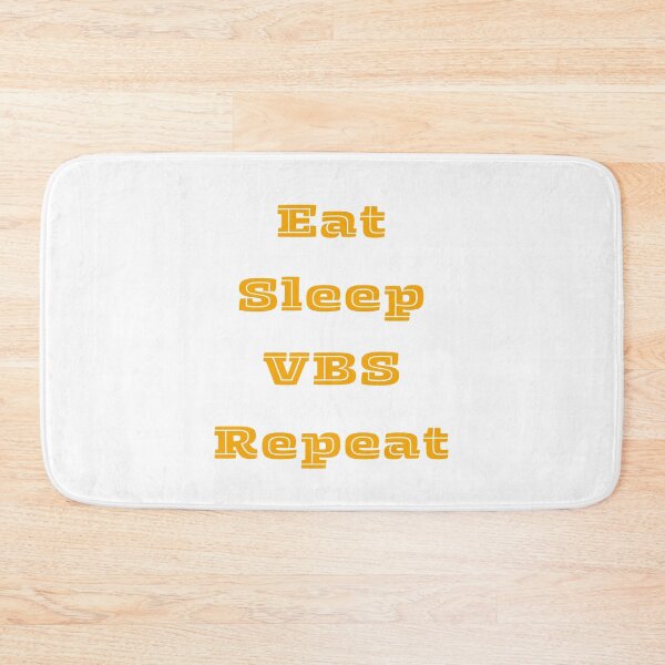 Item preview, Eat Sleep VBS Repeat - Vacation Bible School Orange Typography designed and sold by Digitalme Designs.