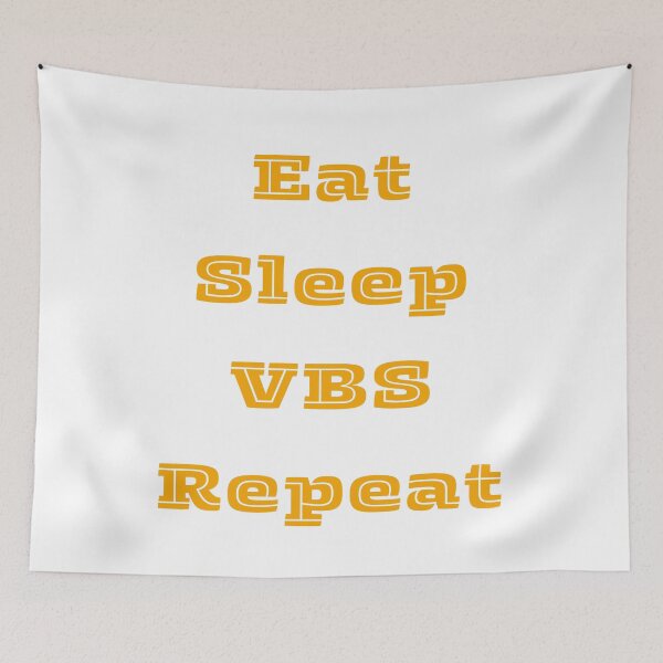 Item preview, Eat Sleep VBS Repeat - Vacation Bible School Orange Typography designed and sold by Digitalme Designs.
