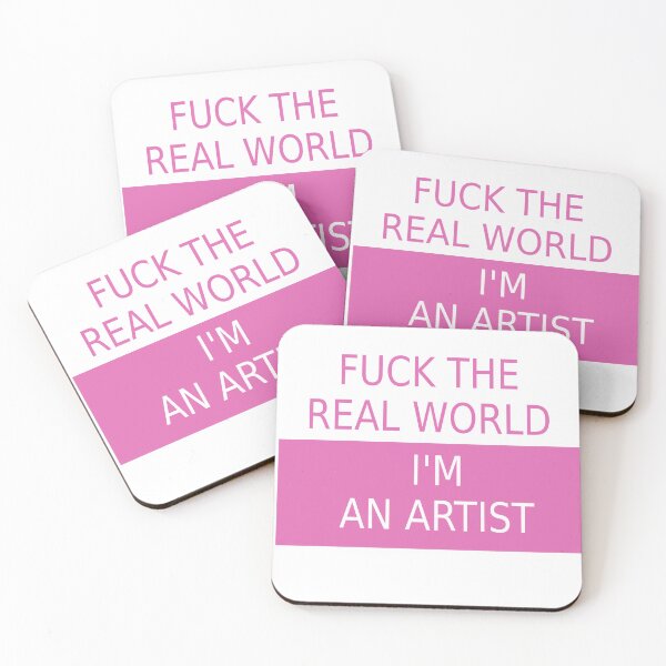 Item preview, F the real world I'm an artist - pink designed and sold by Opalaeo.