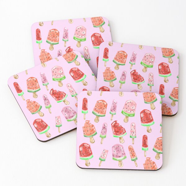 Item preview, Watermelon Popsicles With Pink Background  designed and sold by missmann.