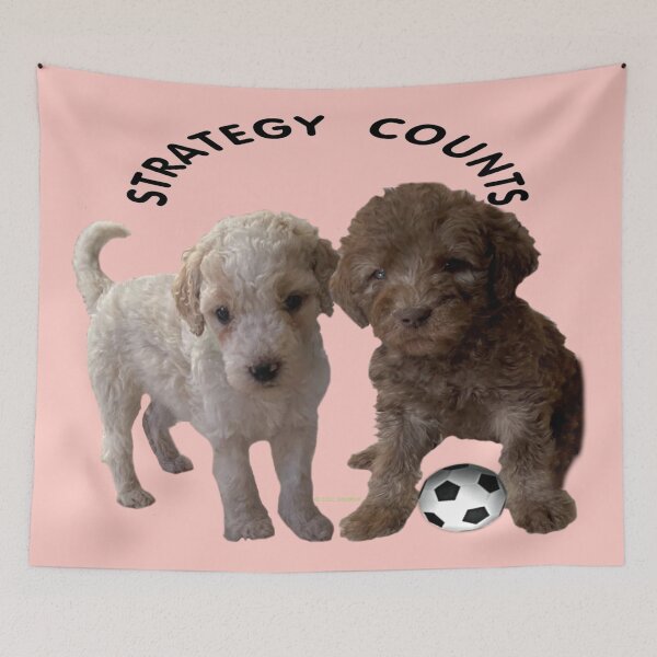 Item preview, 2 Labradoodles Play Soccer designed and sold by kristalcurt.