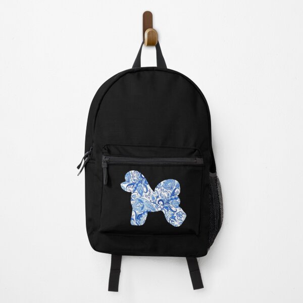 Item preview, Paisley blue bichon frise silhouette designed and sold by ODINDISA.