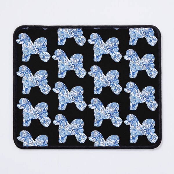 Item preview, Paisley blue bichon frise silhouette designed and sold by ODINDISA.