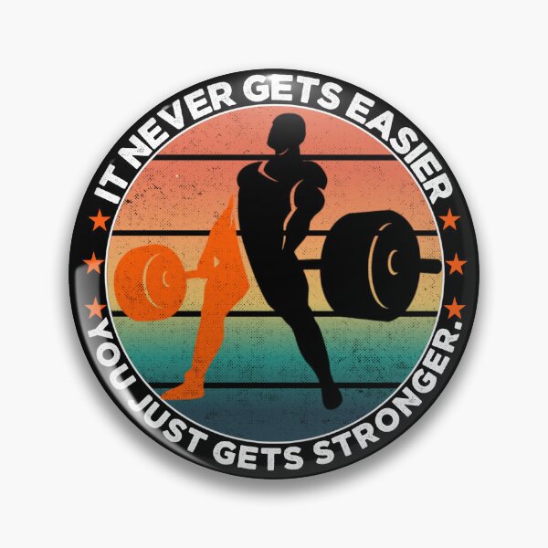 Item preview, It Never Gets Easier You Just Gets Stronger. Funny Sunset and Vintage  designed and sold by Hussain Shirts.