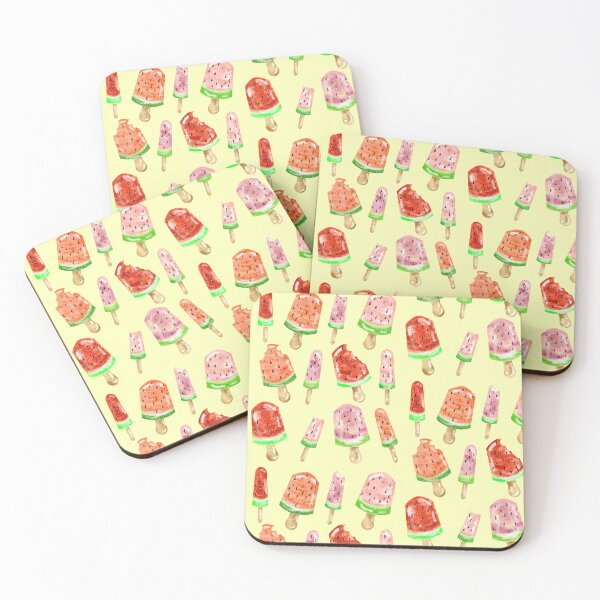 Item preview, Watermelon Popsicles With Yellow Background  designed and sold by missmann.