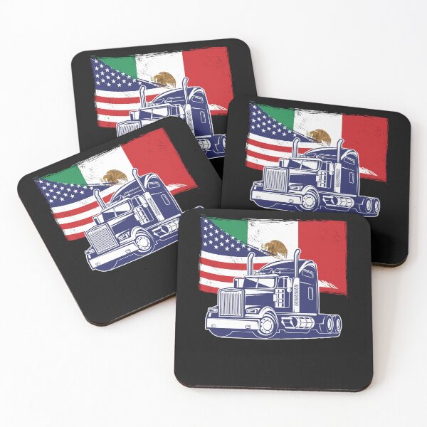 Item preview, American Mexican Flag Themed  Trucker Mexican Roots designed and sold by Mc-R.