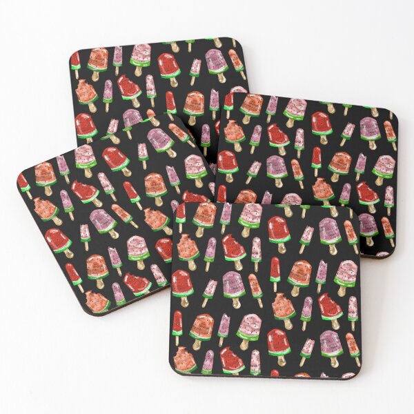 Item preview, Watermelon Popsicles With Black Background  designed and sold by missmann.