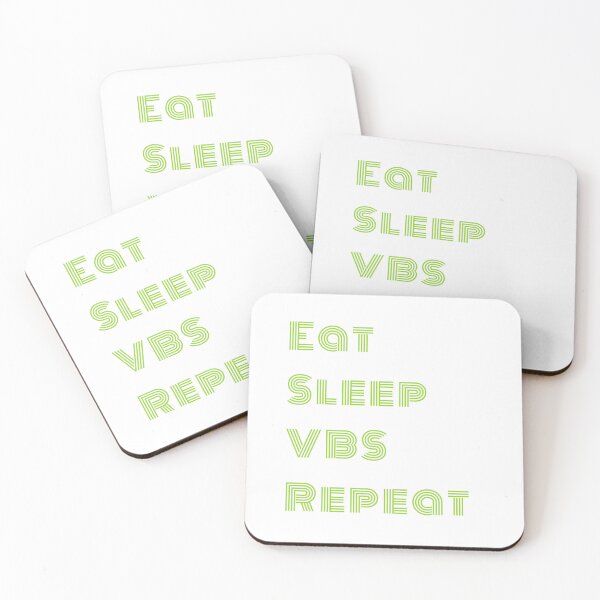 Item preview, Eat Sleep VBS Repeat - Vacation Bible School Green Typography designed and sold by Digitalme Designs.