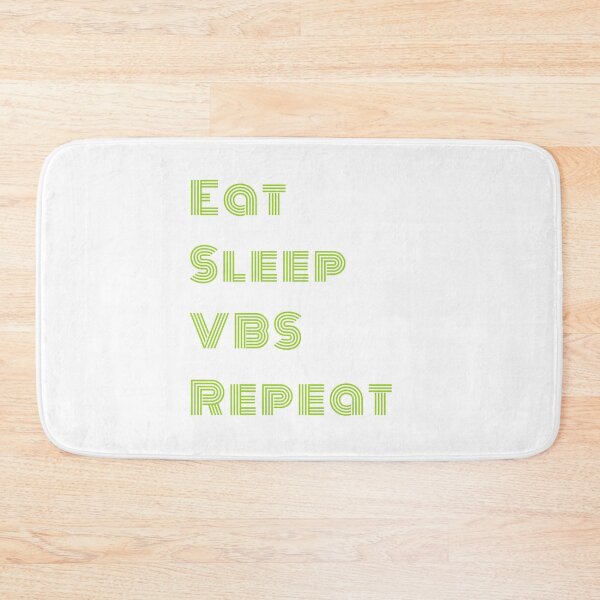 Item preview, Eat Sleep VBS Repeat - Vacation Bible School Green Typography designed and sold by Digitalme Designs.