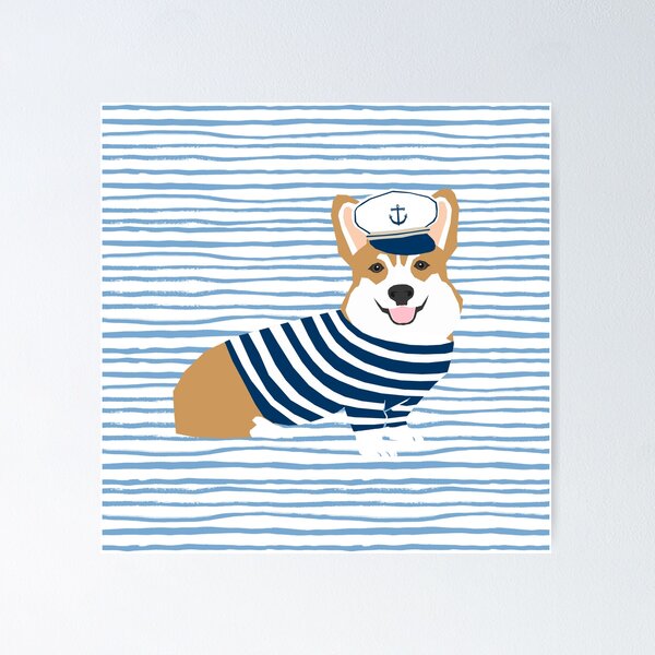 Cute boy sailor and dog rowing boat cartoon | Mask