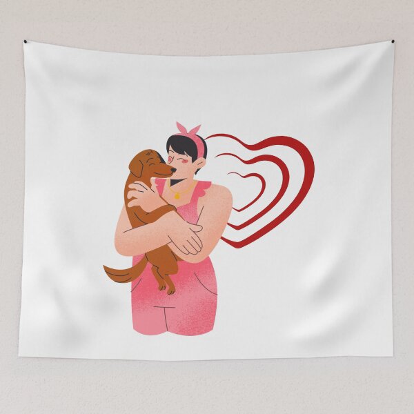 Item preview, just a girl who loves dachshund ~ cute portrait  designed and sold by ENIGMAT-.