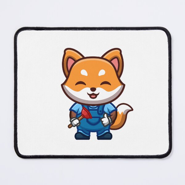 Item preview, Fox Plumber Cute Cartoon designed and sold by GumregaStudio.