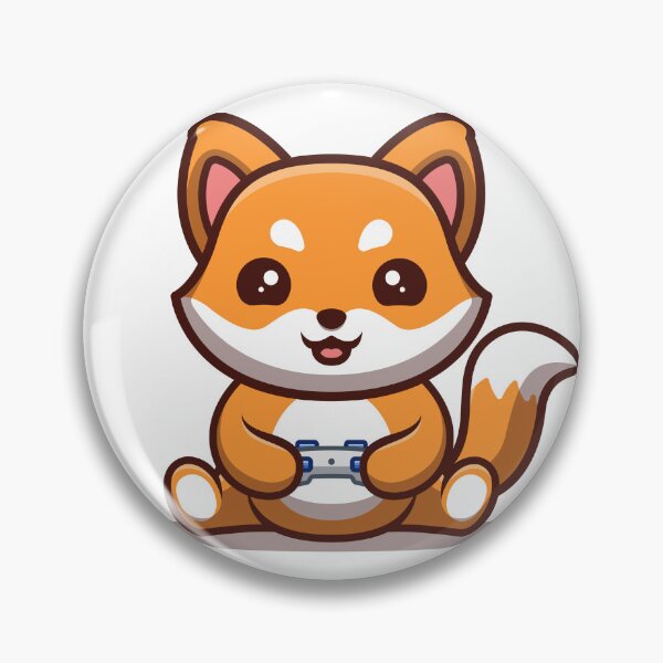 Item preview, Fox Sitting Gaming Cute Cartoon designed and sold by GumregaStudio.