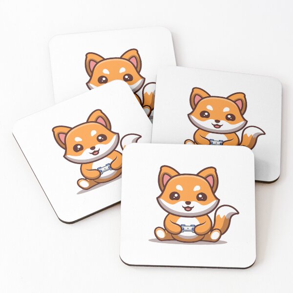 Item preview, Fox Sitting Gaming Cute Cartoon designed and sold by GumregaStudio.