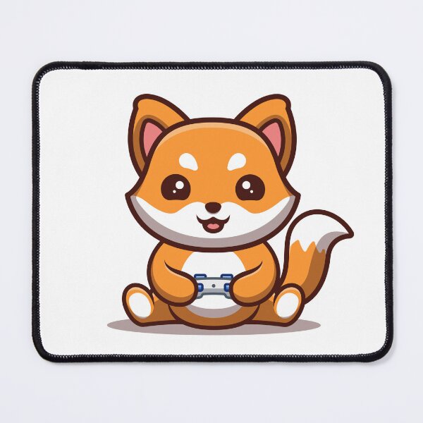 Item preview, Fox Sitting Gaming Cute Cartoon designed and sold by GumregaStudio.