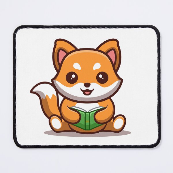 Item preview, Fox Sitting Reading Book Cute Cartoon designed and sold by GumregaStudio.