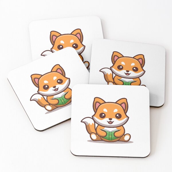 Item preview, Fox Sitting Reading Book Cute Cartoon designed and sold by GumregaStudio.