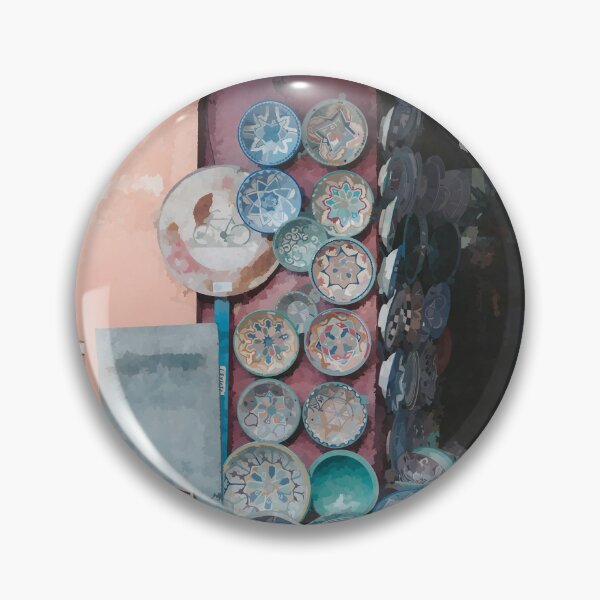 Item preview, Moroccan Pottery Market Stall - Watercolour Style designed and sold by WWWC2288.