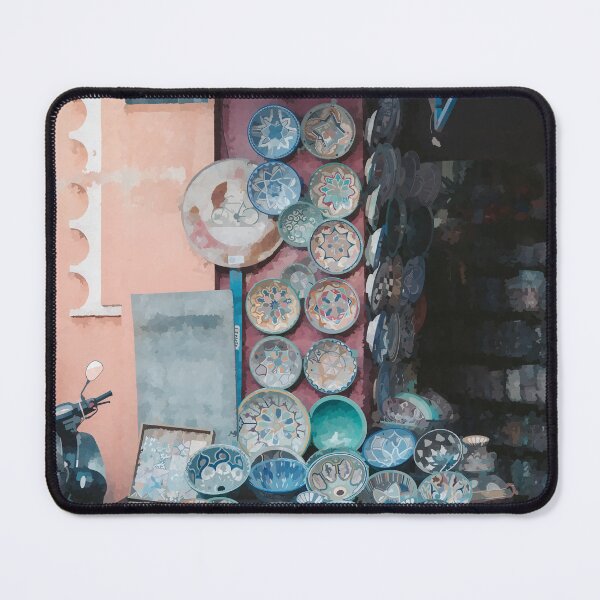 Item preview, Moroccan Pottery Market Stall - Watercolour Style designed and sold by WWWC2288.