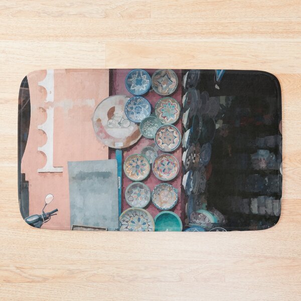 Item preview, Moroccan Pottery Market Stall - Watercolour Style designed and sold by WWWC2288.