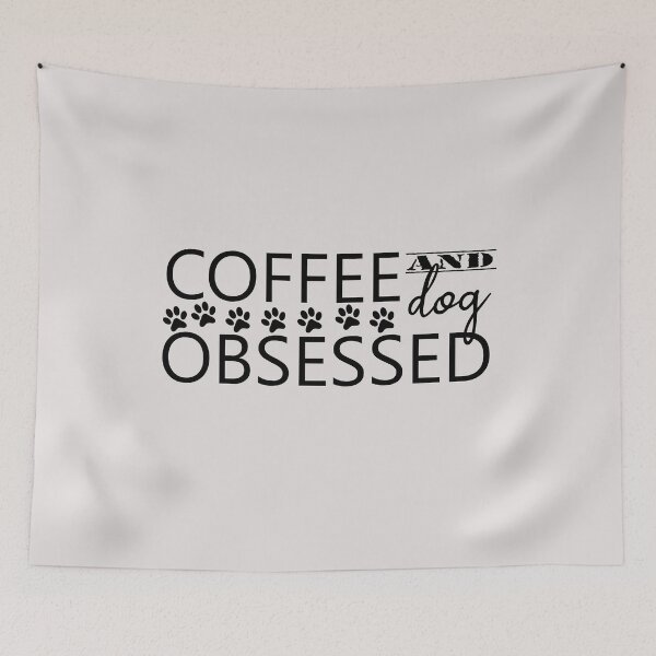 Item preview, coffee and dog obssesed positive quotes for dog lover designed and sold by randomdogshirt.