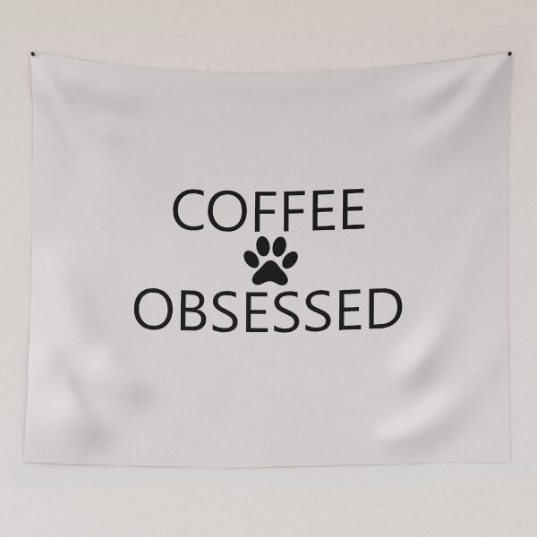 Item preview, coffee and dog obssesed positive quotes for dog lover designed and sold by randomdogshirt.