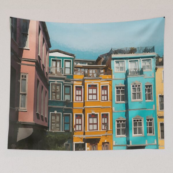 Item preview, Colourful Istanbul Street - Watercolour Style designed and sold by WWWC2288.