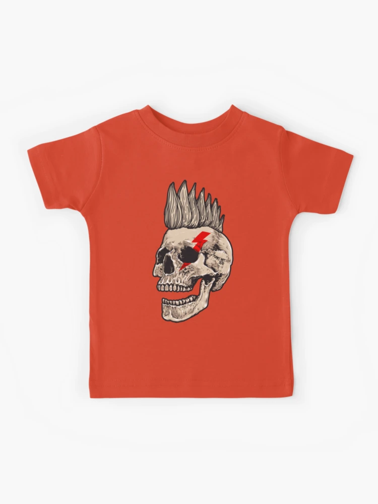 Kids Boys Girls SKELETON BRAINS T-Shirt rock goth skull zombie