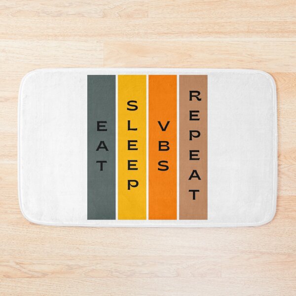 Item preview, Eat Sleep VBS Repeat - Vacation Bible School Colorful Typography designed and sold by Digitalme Designs.