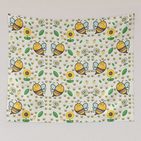 Item preview, Honey Bee & Flowers designed and sold by lunacarter.