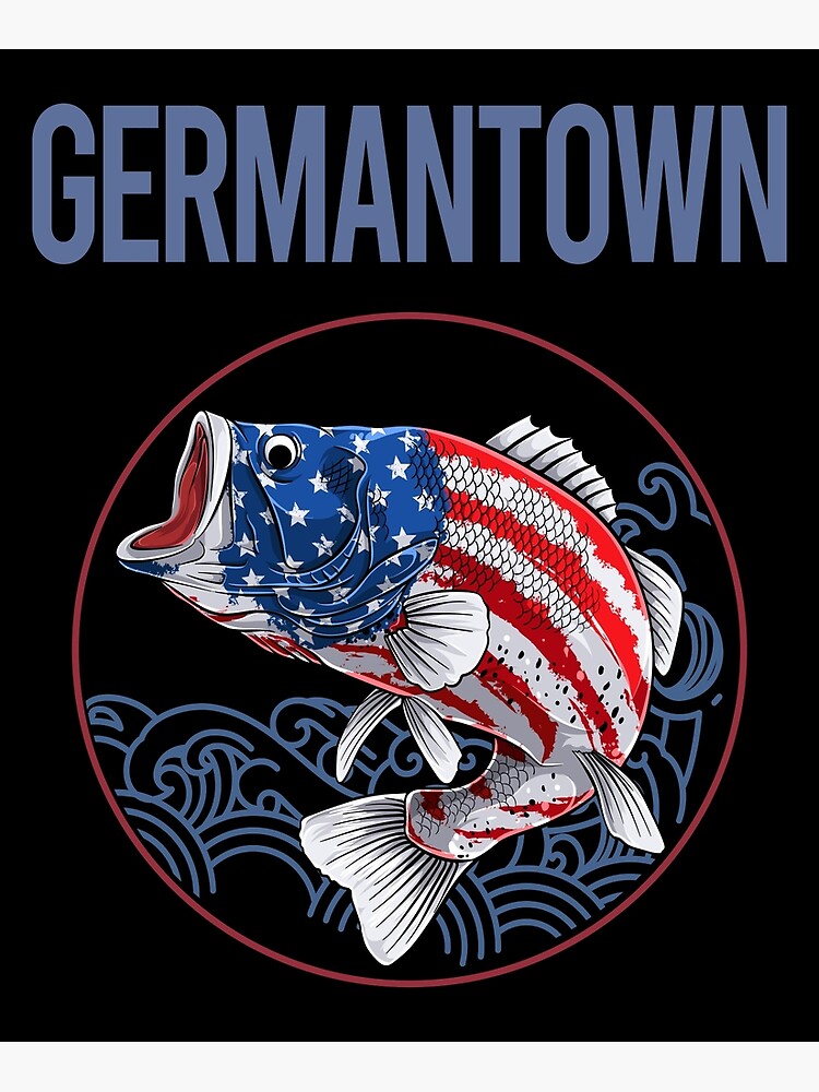 "USA Flag Fish Germantown" Poster for Sale by janie6ujc Redbubble