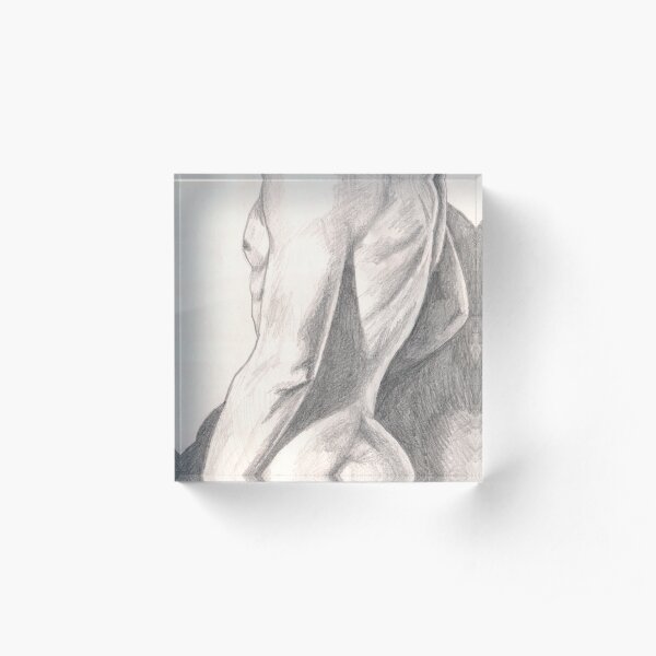 Anonymous Nude Man Acrylic Block