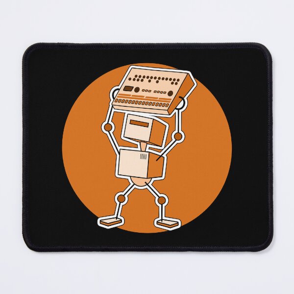 Item preview, Robot Holding Drum Machine Orange Tint designed and sold by AtomicMalibu.