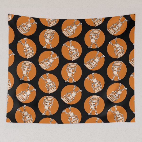 Item preview, Robot Holding Drum Machine Orange Tint designed and sold by AtomicMalibu.