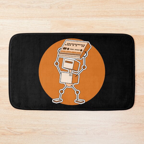 Item preview, Robot Holding Drum Machine Orange Tint designed and sold by AtomicMalibu.