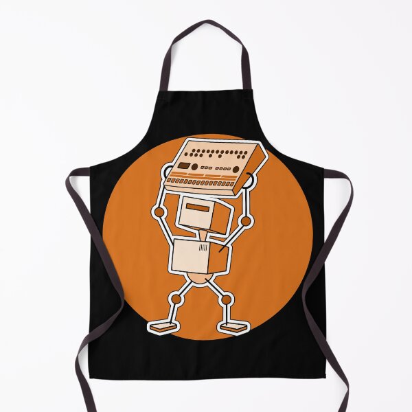 Item preview, Robot Holding Drum Machine Orange Tint designed and sold by AtomicMalibu.