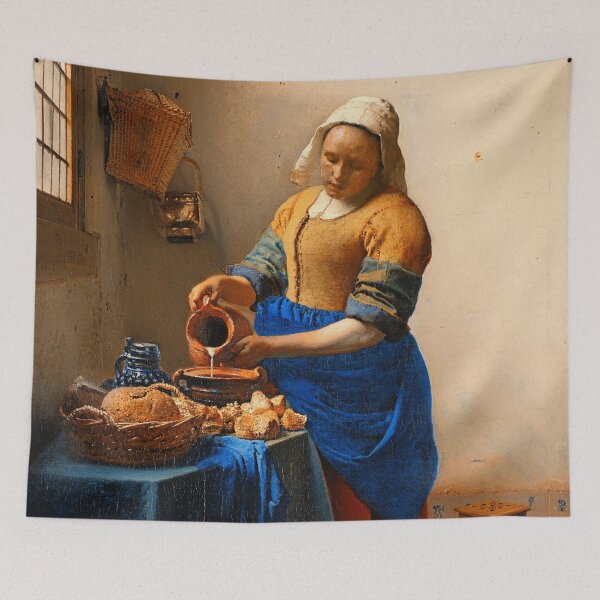 Item preview, The Milkmaid by Johannes Vermeer - digital enhancement designed and sold by NickoPrints.