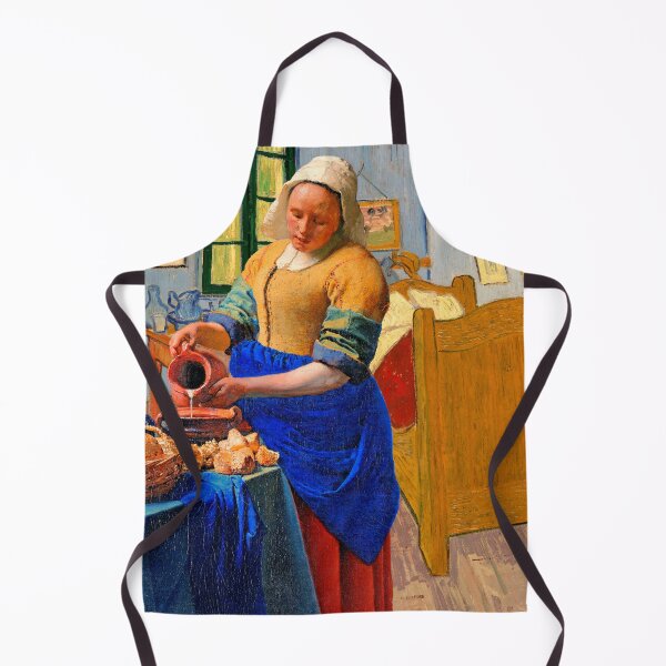 Item preview, The Milkmaid by Johannes Vermeer inside Van Gogh's Bedroom in Arles designed and sold by NickoPrints.