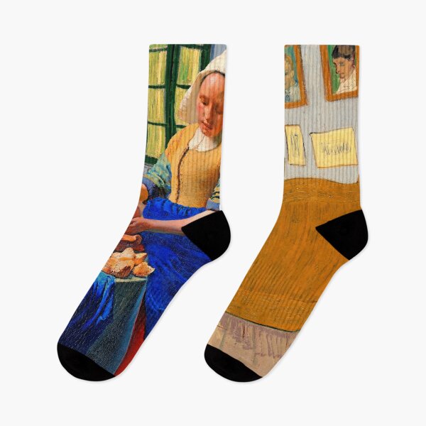 Item preview, The Milkmaid by Johannes Vermeer inside Van Gogh's Bedroom in Arles designed and sold by NickoPrints.