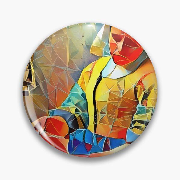 Item preview, The Milkmaid by Johannes Vermeer in the cubist style with big triangular shapes designed and sold by NickoPrints.