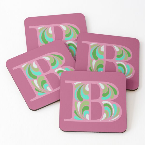 Item preview, Letter B Fancy Monogram Hippie Initial Pink designed and sold by everything4eva.