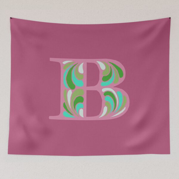 Item preview, Letter B Fancy Monogram Hippie Initial Pink designed and sold by everything4eva.