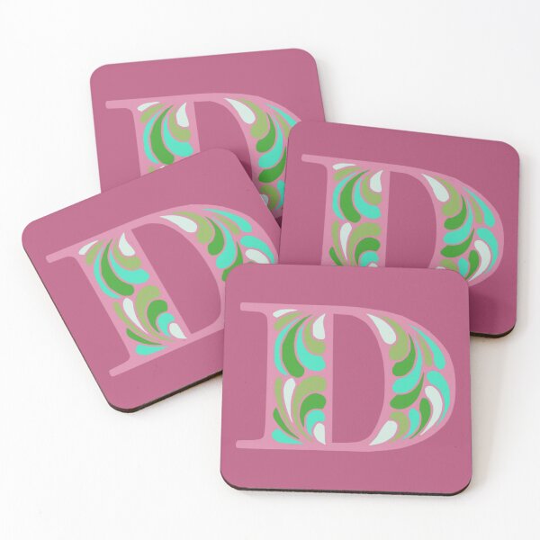Item preview, Letter D Fancy Monogram Hippie Initial Pink designed and sold by everything4eva.